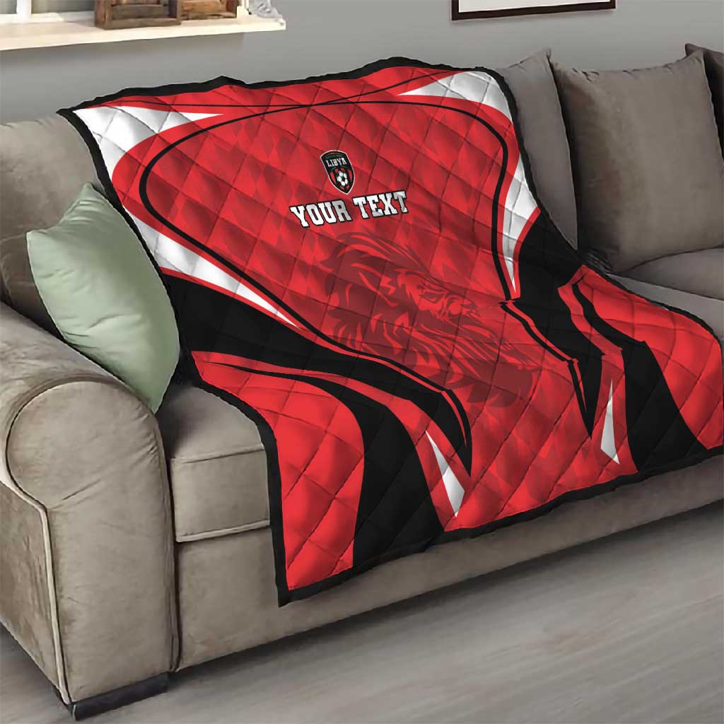 Afro Libya Football Custom Quilt Barbary Lion - Sporty Style LT15