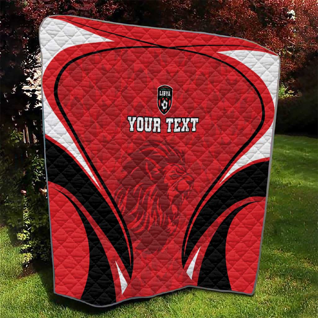 Afro Libya Football Custom Quilt Barbary Lion - Sporty Style LT15