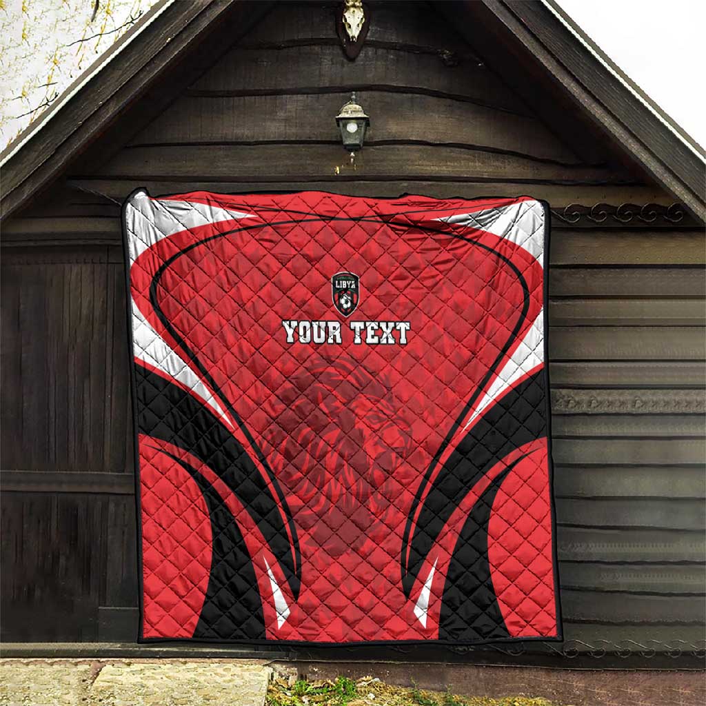 Afro Libya Football Custom Quilt Barbary Lion - Sporty Style LT15