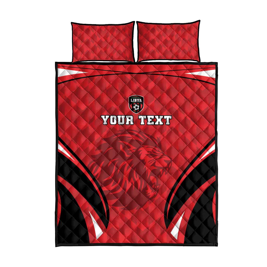 Afro Libya Football Custom Quilt Bed Set Barbary Lion - Sporty Style LT15