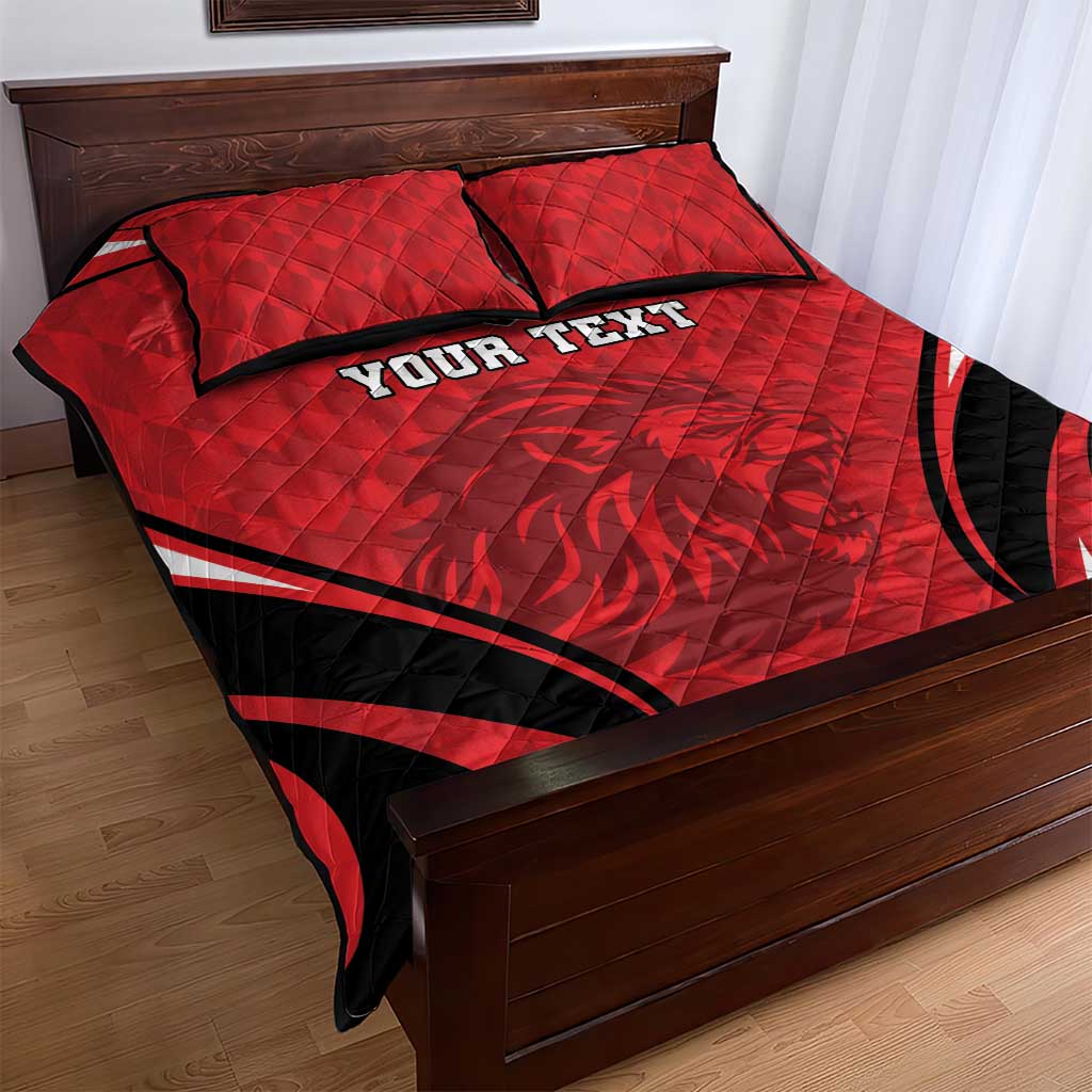 Afro Libya Football Custom Quilt Bed Set Barbary Lion - Sporty Style LT15