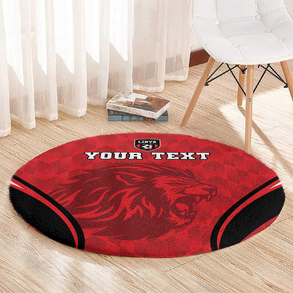 Afro Libya Football Custom Round Carpet Barbary Lion - Sporty Style LT15