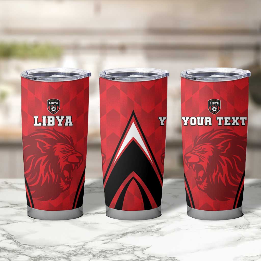 Afro Libya Football Custom Tumbler Cup Barbary Lion - Sporty Style LT15