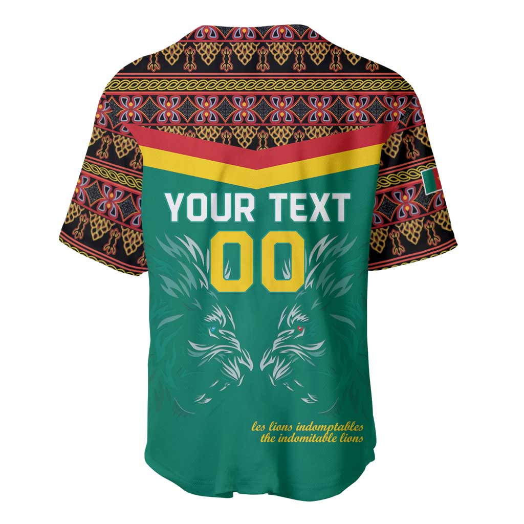 Custom Cameroun Football Baseball Jersey Allez Les Lions Indomptables LT15