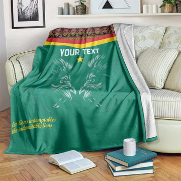 Custom Cameroun Football Blanket Allez Les Lions Indomptables LT15