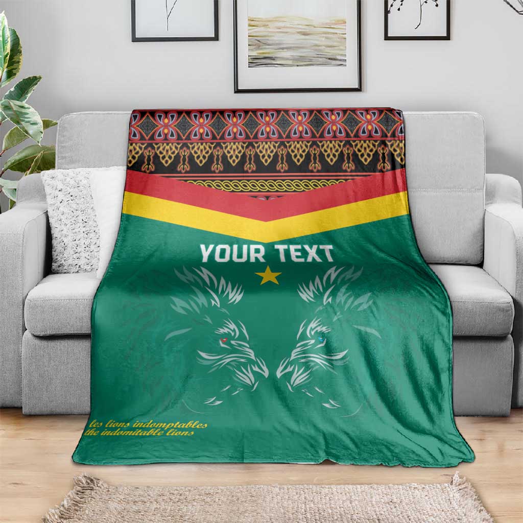 Custom Cameroun Football Blanket Allez Les Lions Indomptables LT15
