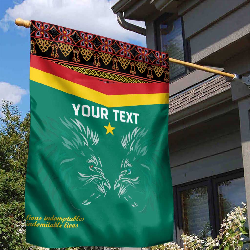 Custom Cameroun Football Garden Flag Allez Les Lions Indomptables LT15