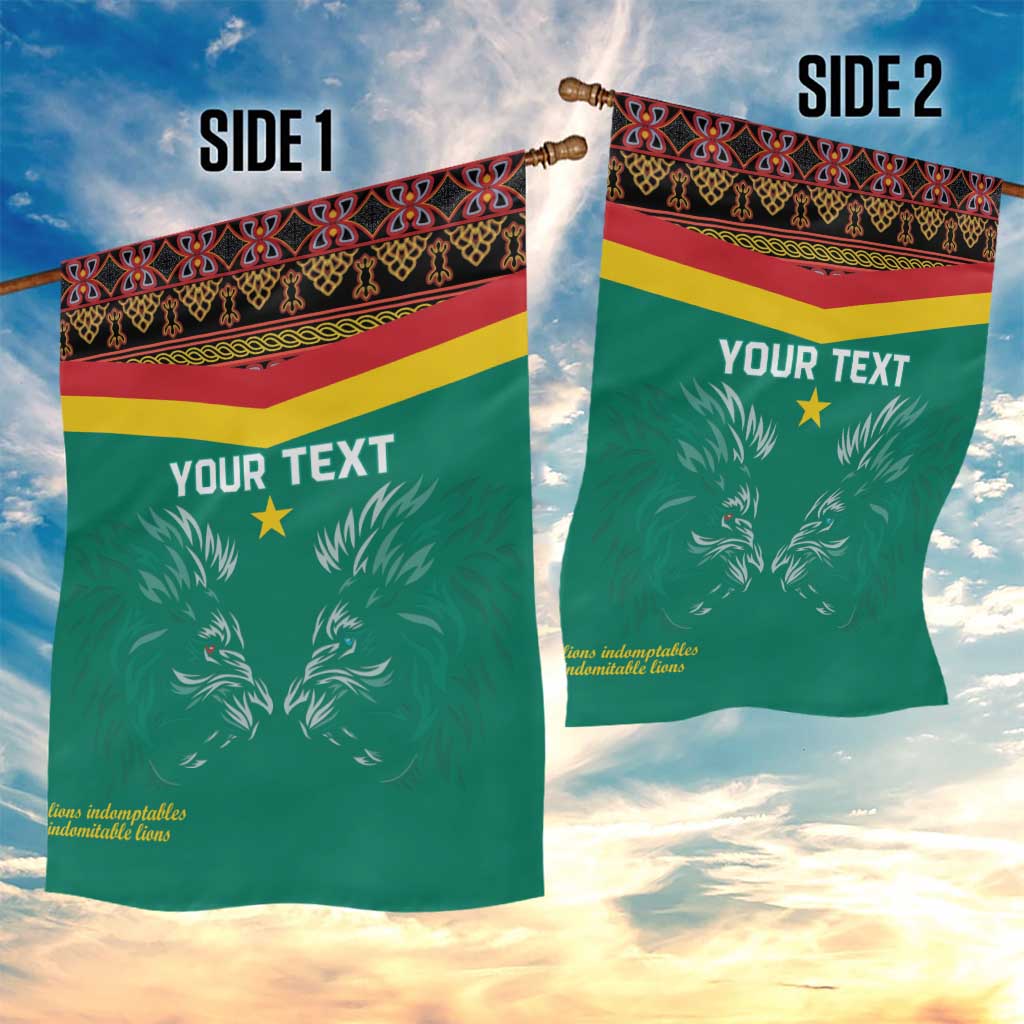 Custom Cameroun Football Garden Flag Allez Les Lions Indomptables LT15