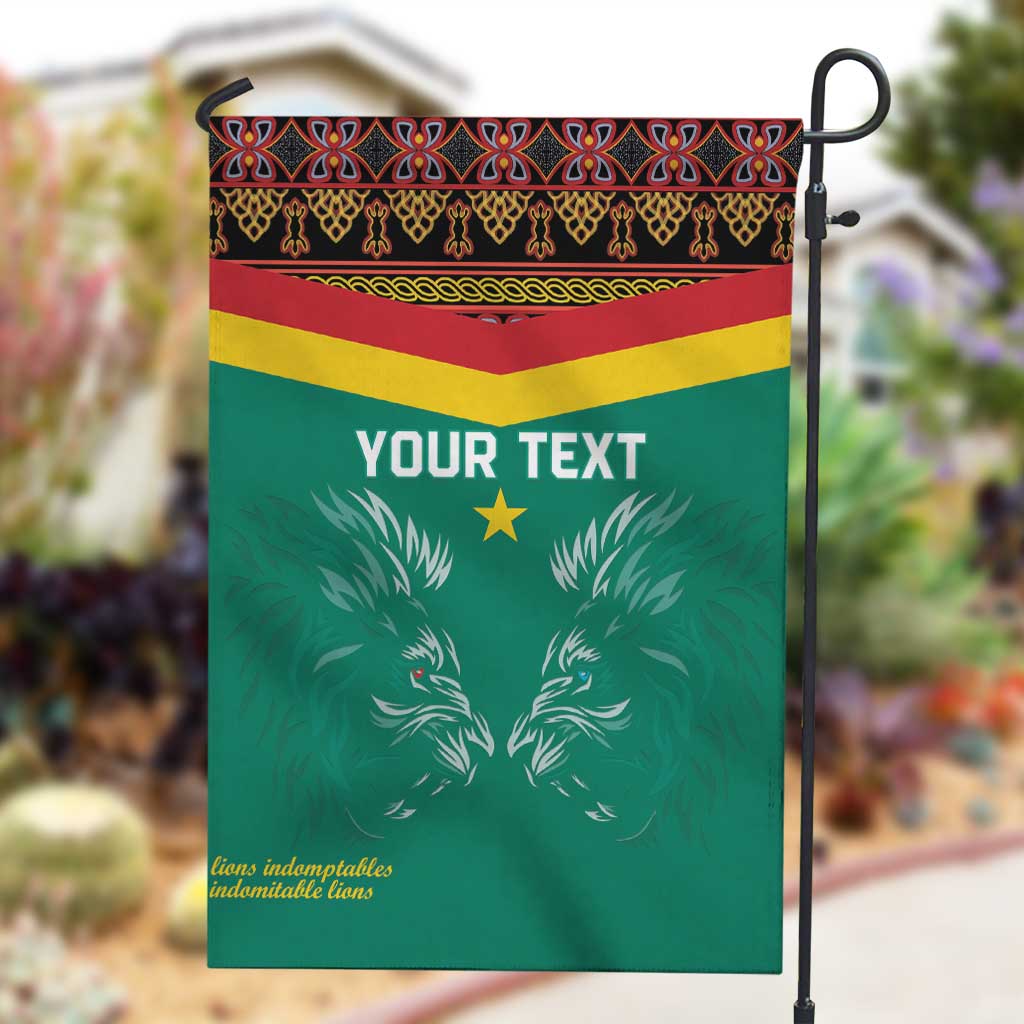 Custom Cameroun Football Garden Flag Allez Les Lions Indomptables LT15