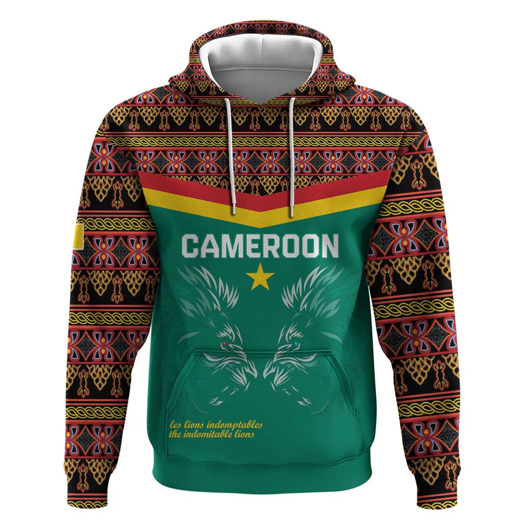 Custom Cameroon Football Hoodie Go Champions - Toghu Pattern LT15