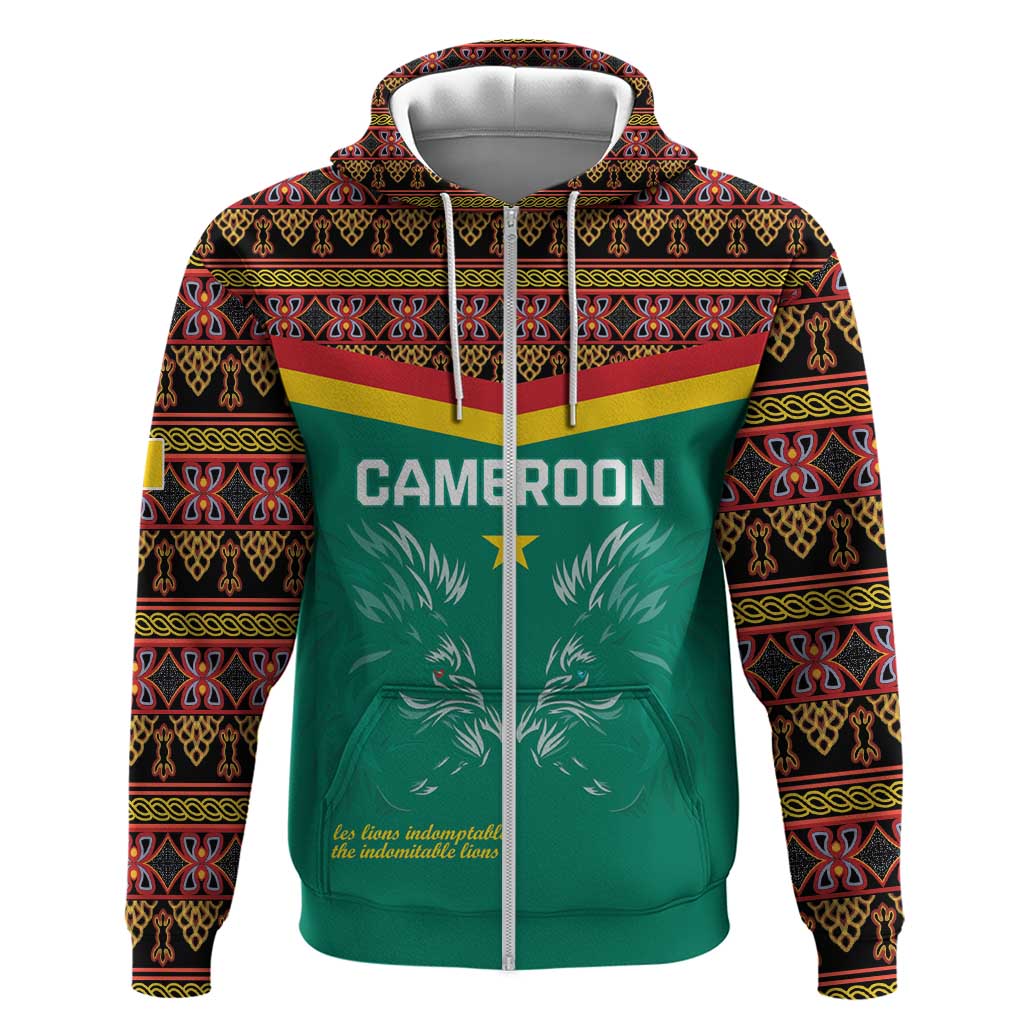Custom Cameroon Football Hoodie Go Champions - Toghu Pattern LT15