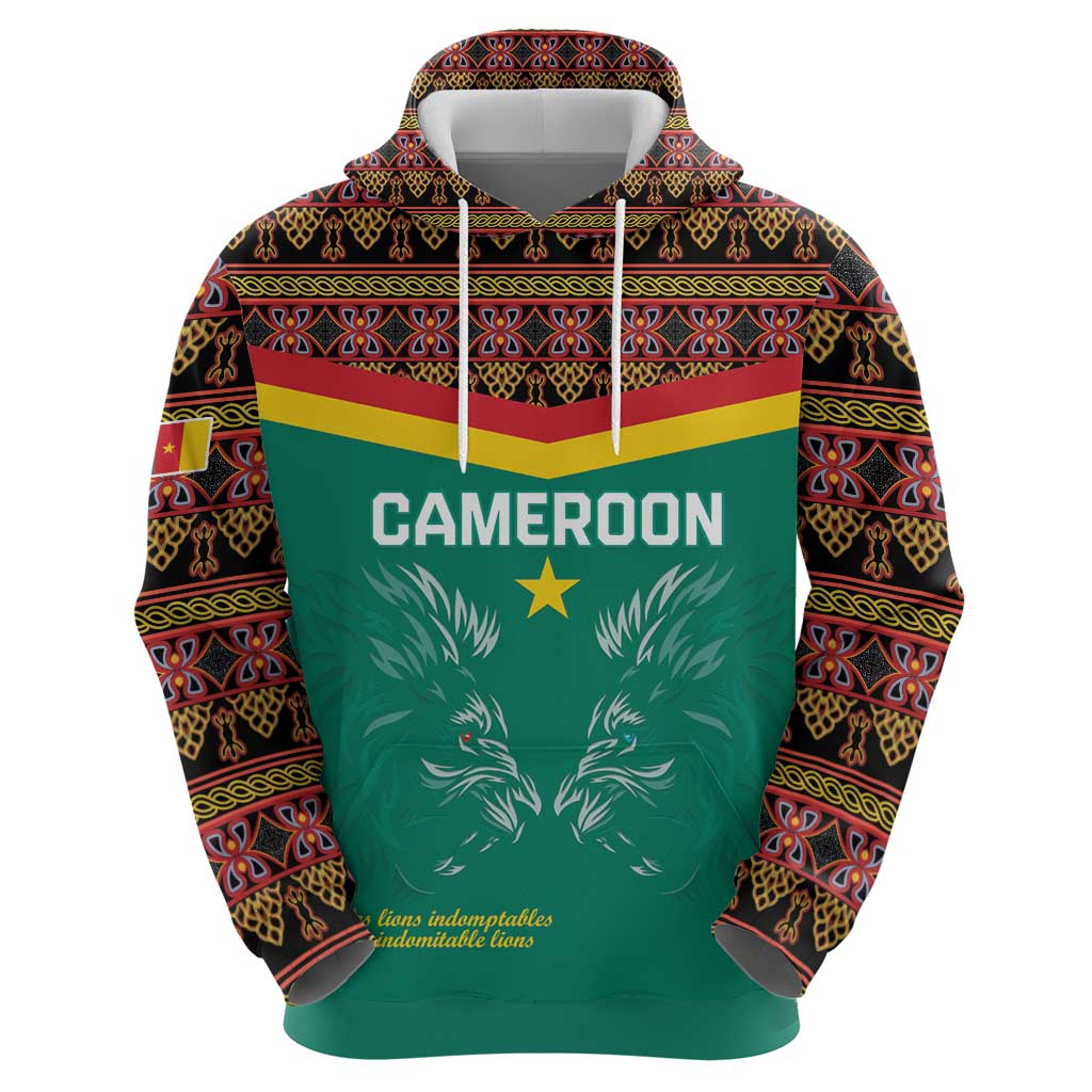 Custom Cameroon Football Hoodie Go Champions - Toghu Pattern LT15