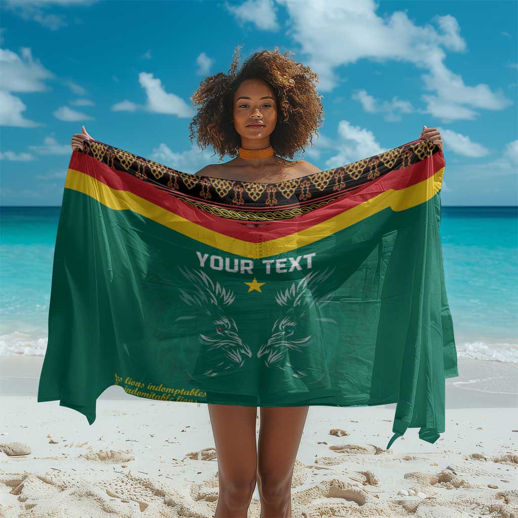 Custom Cameroun Football Sarong Allez Les Lions Indomptables LT15