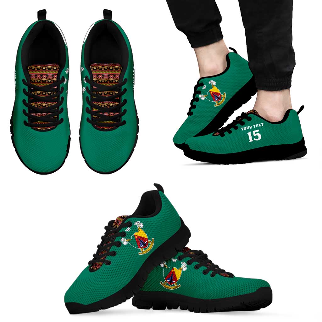 Custom Cameroon Football Sneakers Go Champions - Toghu Pattern LT15