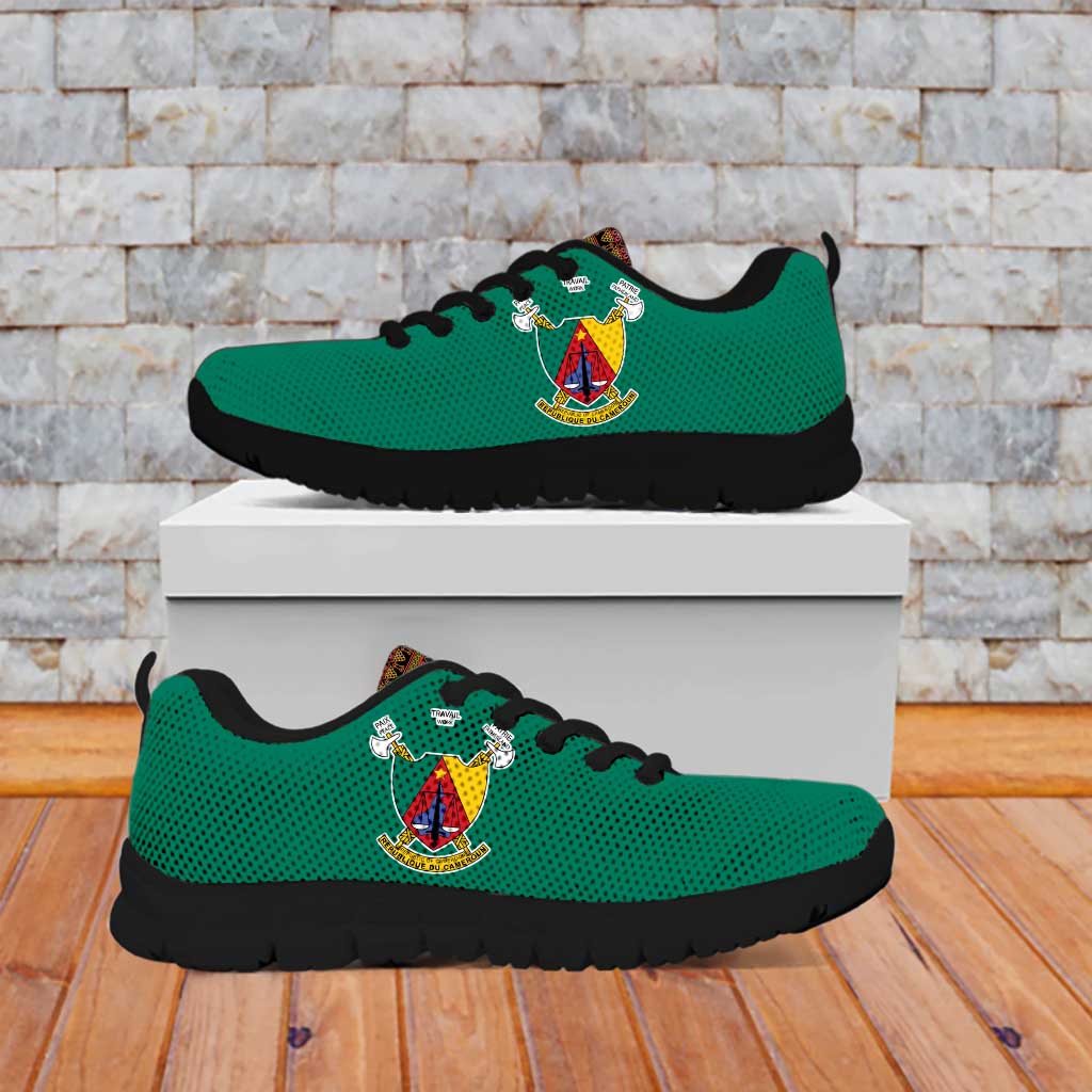 Custom Cameroon Football Sneakers Go Champions - Toghu Pattern LT15