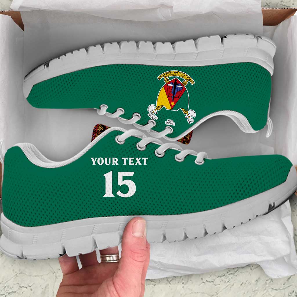 Custom Cameroon Football Sneakers Go Champions - Toghu Pattern LT15