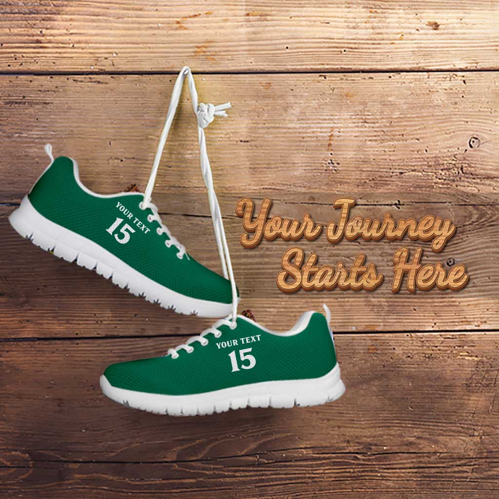 Custom Cameroon Football Sneakers Go Champions - Toghu Pattern LT15