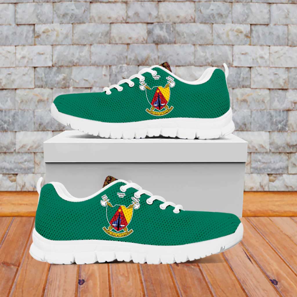 Custom Cameroon Football Sneakers Go Champions - Toghu Pattern LT15