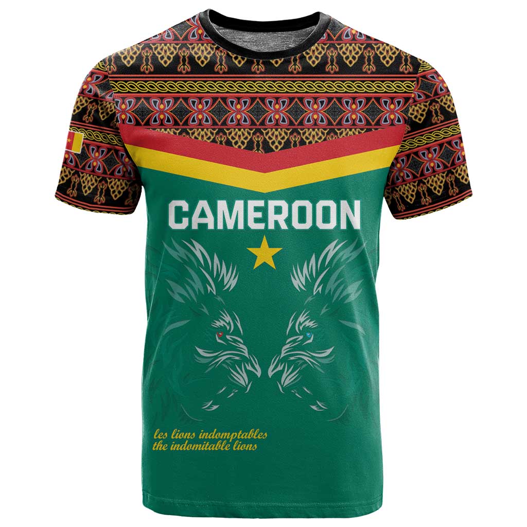 Custom Cameroun Football T shirt Allez Les Lions Indomptables LT15