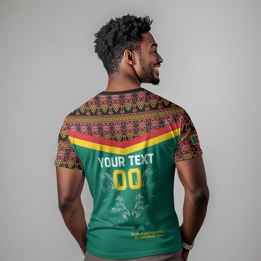 Custom Cameroun Football T shirt Allez Les Lions Indomptables LT15