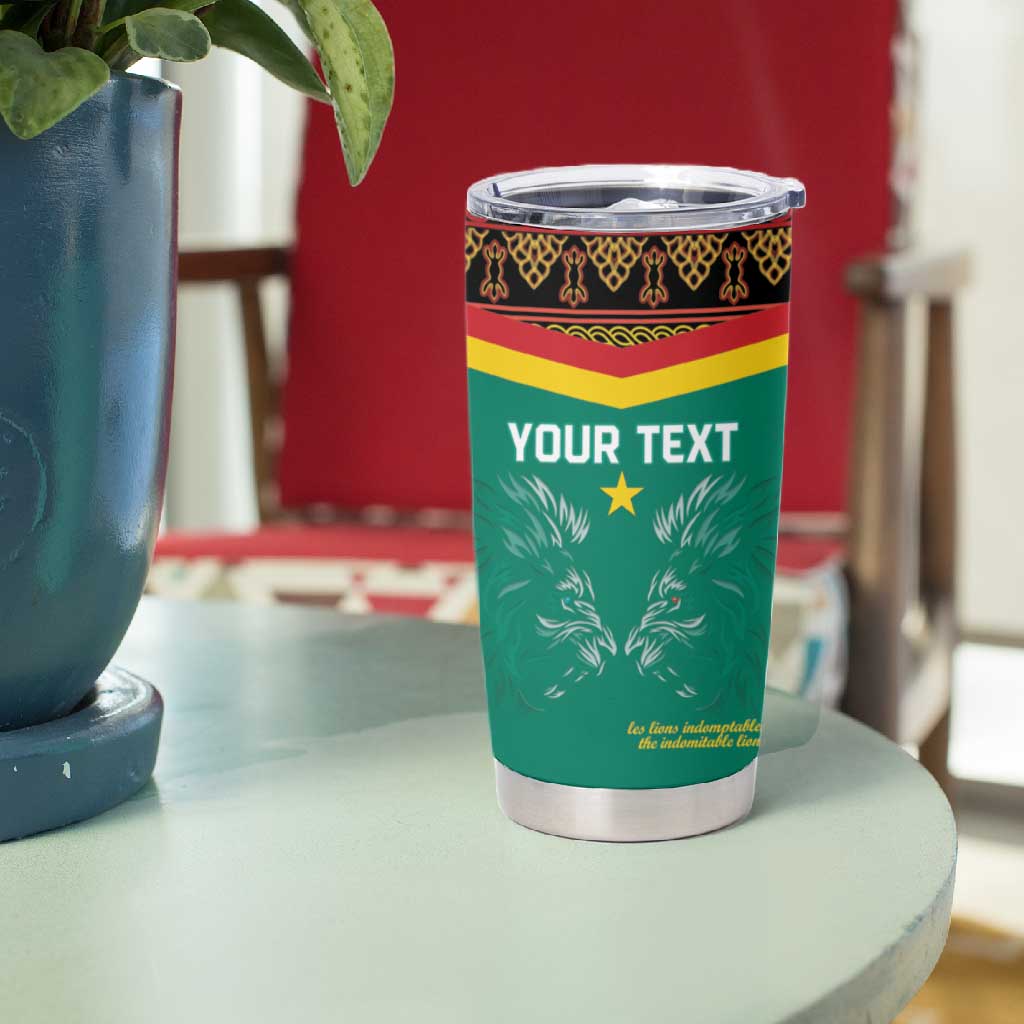 Custom Cameroun Football Tumbler Cup Allez Les Lions Indomptables LT15