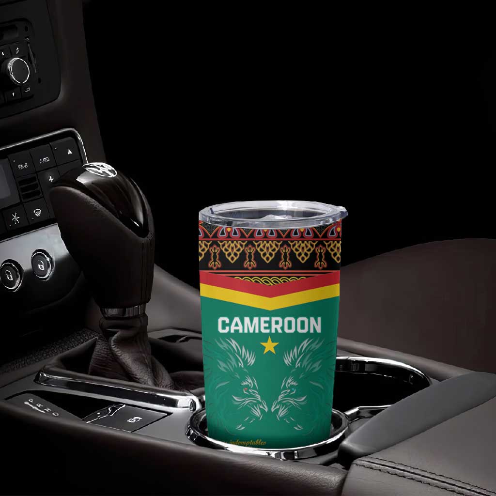 Custom Cameroun Football Tumbler Cup Allez Les Lions Indomptables LT15