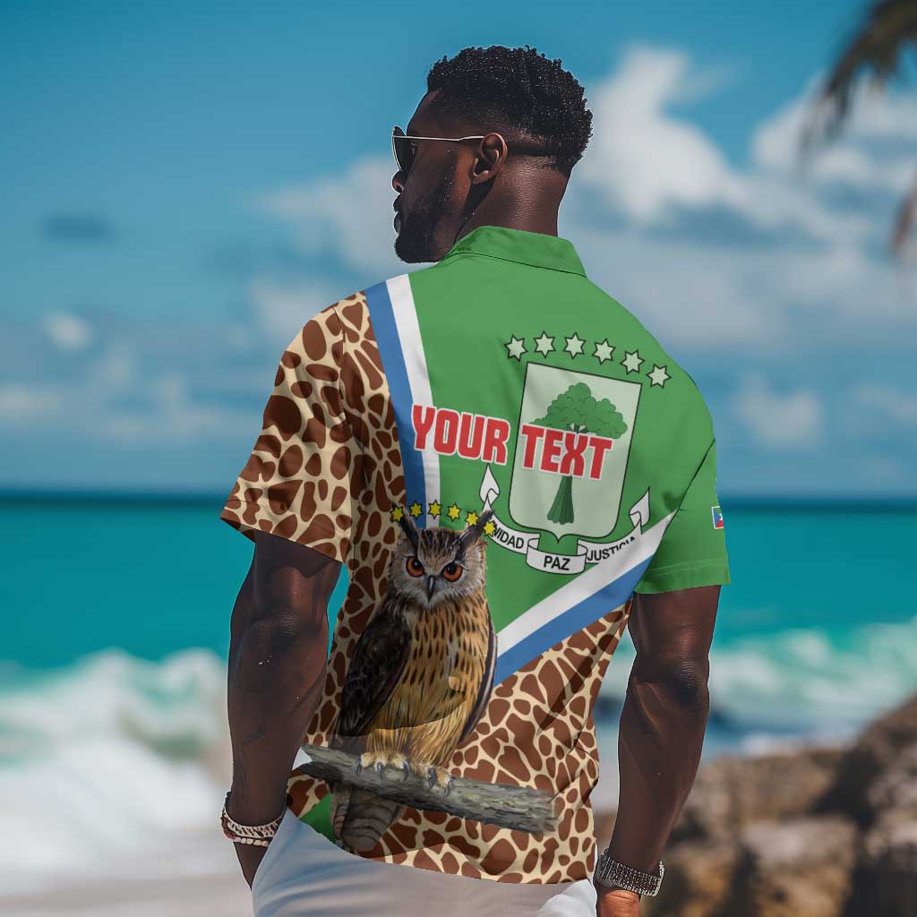 Personalised Equatorial Guinea Hawaiian Shirt Bubo Poensis With Coat Of Arms LT15