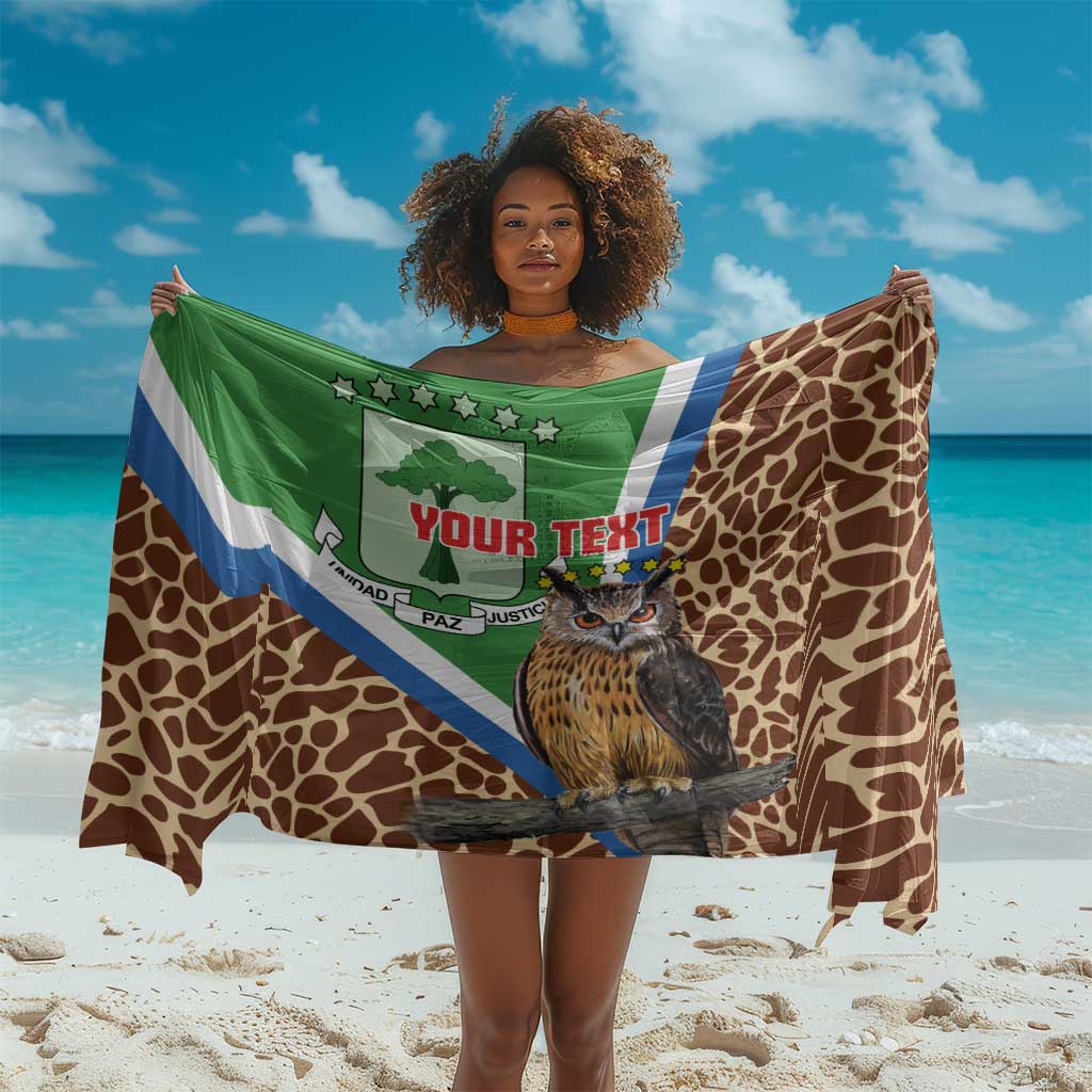 Personalised Equatorial Guinea Sarong Bubo Poensis With Coat Of Arms LT15
