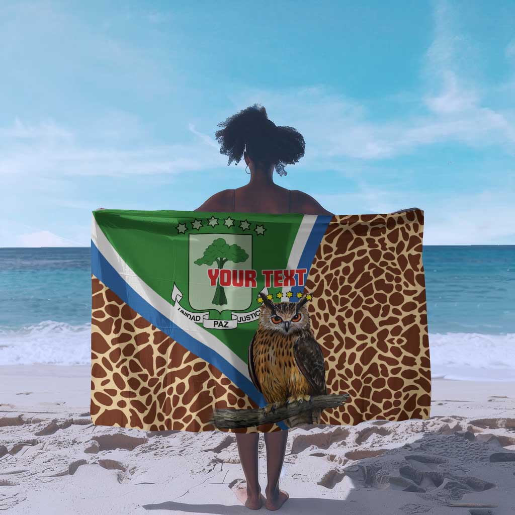 Personalised Equatorial Guinea Sarong Bubo Poensis With Coat Of Arms LT15
