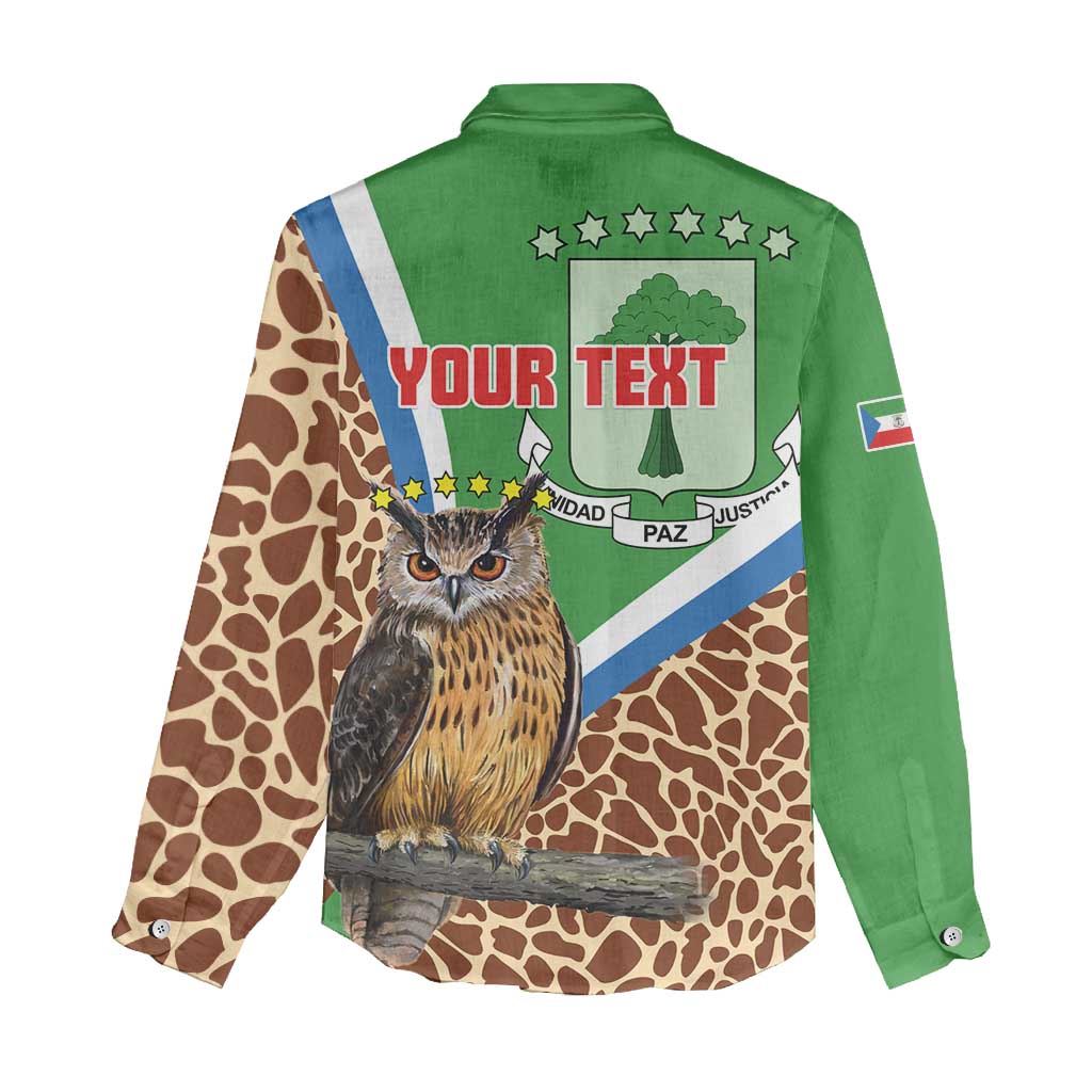 Personalised Equatorial Guinea Women Casual Shirt Bubo Poensis With Coat Of Arms LT15