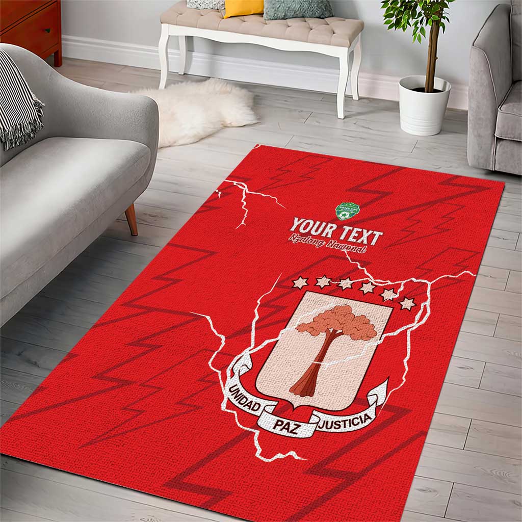 Custom Equatorial Guinea Football Area Rug Go Champions - Red Version LT15