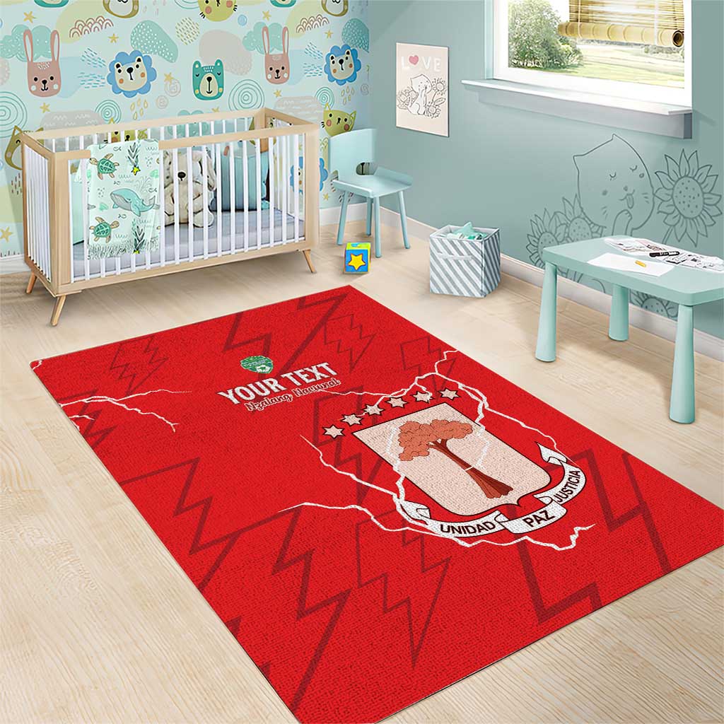 Custom Equatorial Guinea Football Area Rug Go Champions - Red Version LT15