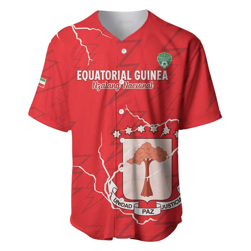 Custom Equatorial Guinea Football Baseball Jersey Go Champions - Red Version LT15