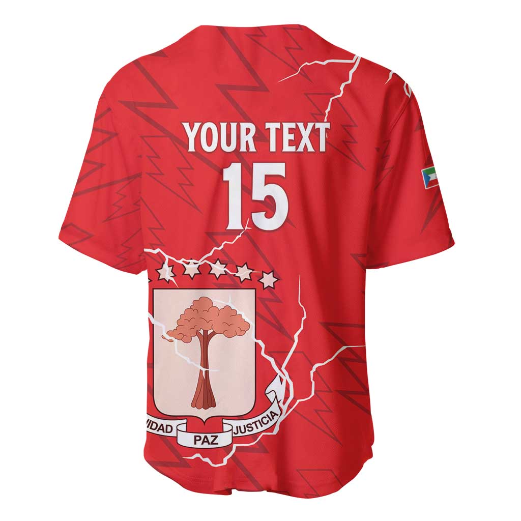 Custom Equatorial Guinea Football Baseball Jersey Go Champions - Red Version LT15