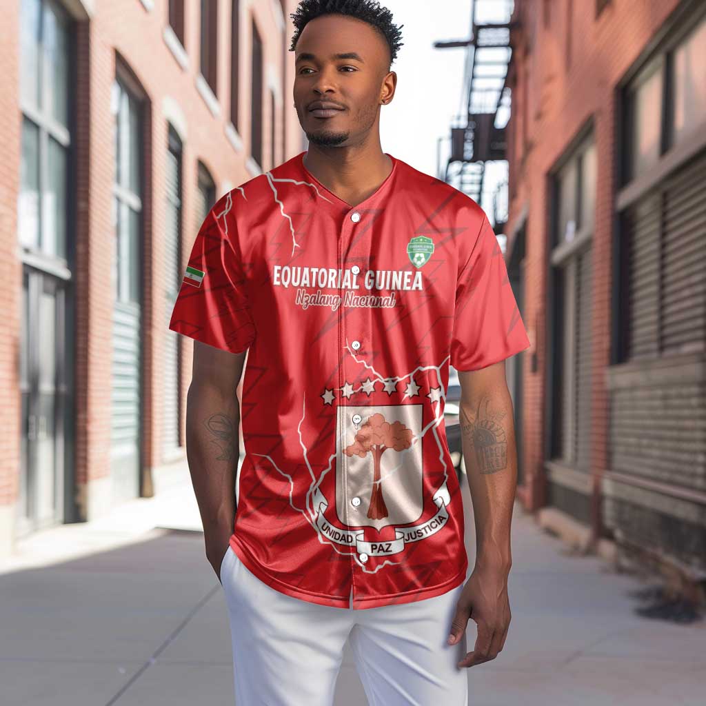 Custom Equatorial Guinea Football Baseball Jersey Go Champions - Red Version LT15