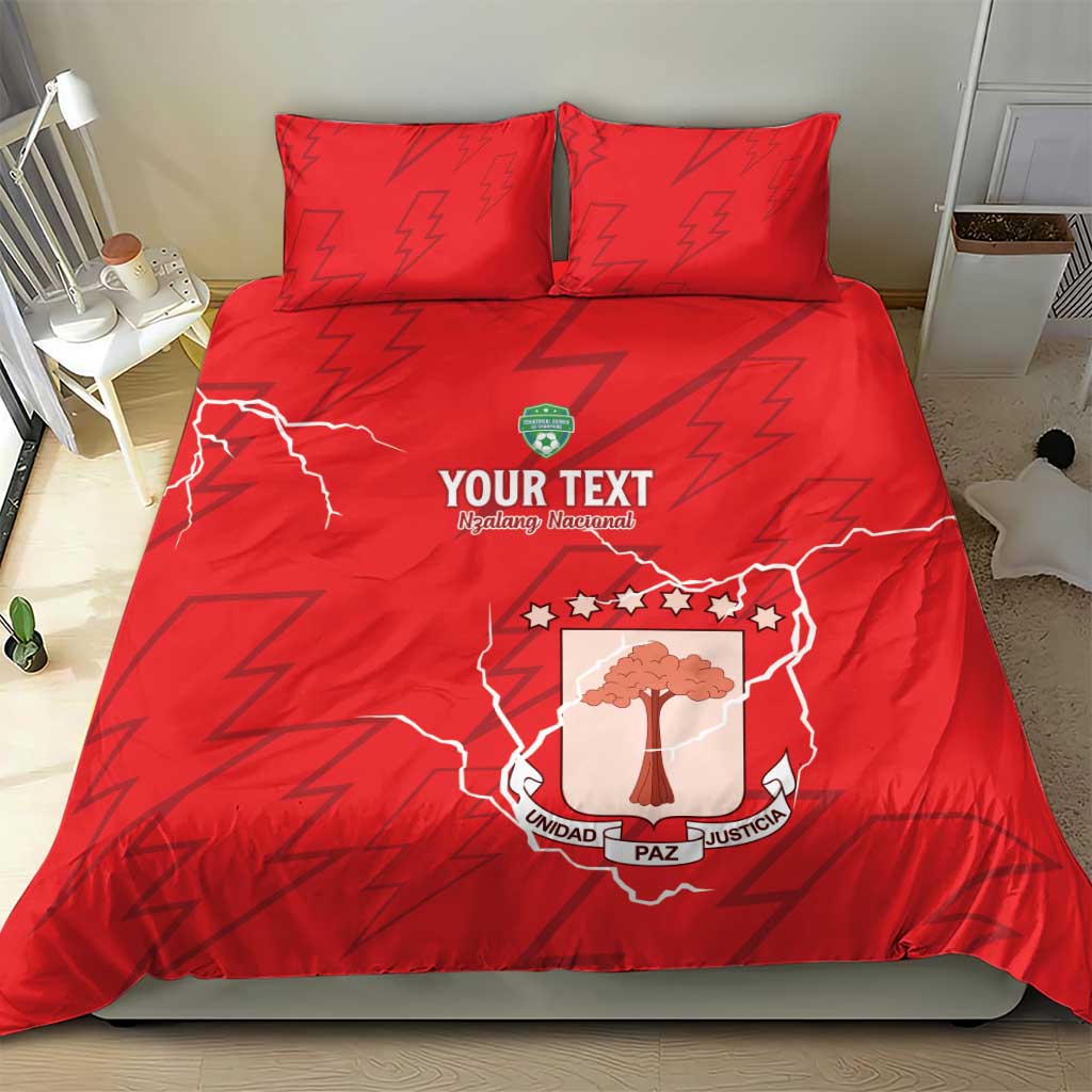 Custom Equatorial Guinea Football Bedding Set Go Champions - Red Version LT15