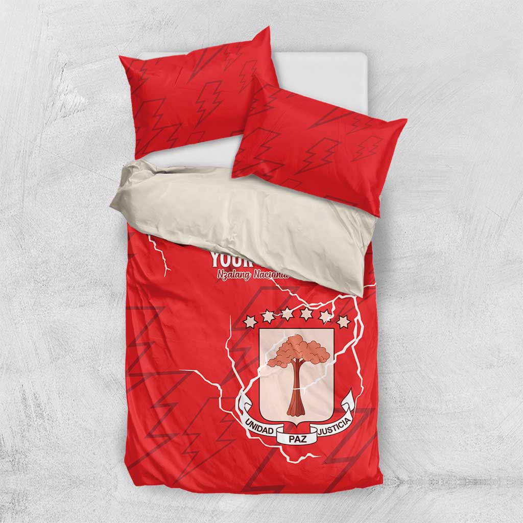 Custom Equatorial Guinea Football Bedding Set Go Champions - Red Version LT15