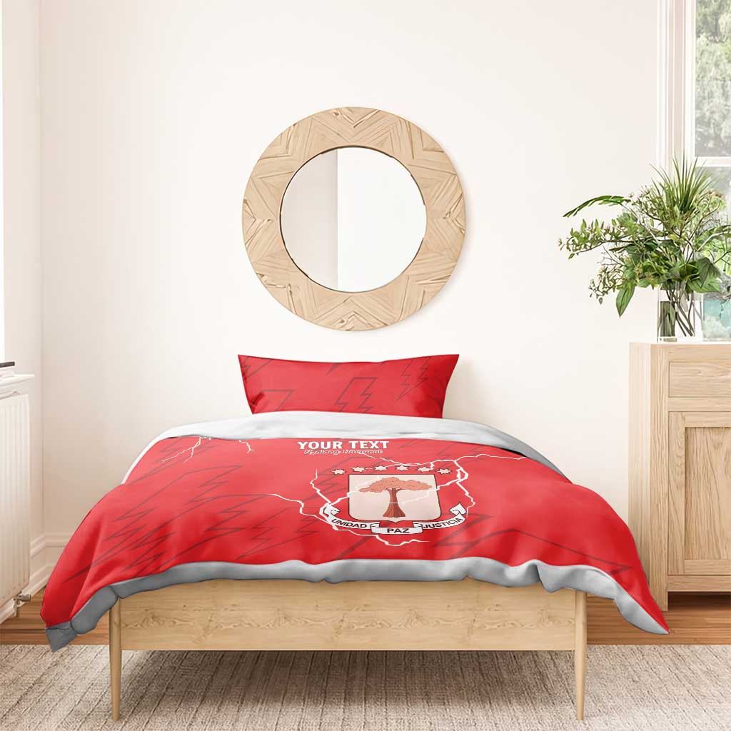 Custom Equatorial Guinea Football Bedding Set Go Champions - Red Version LT15