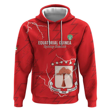 Custom Equatorial Guinea Football Hoodie Allez Nzalang Nacional - Red Version LT15
