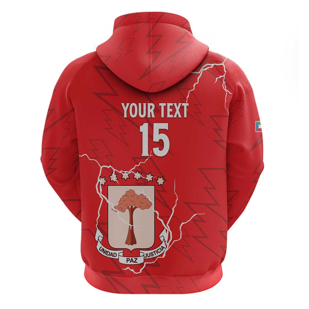 Custom Equatorial Guinea Football Hoodie Allez Nzalang Nacional - Red Version LT15