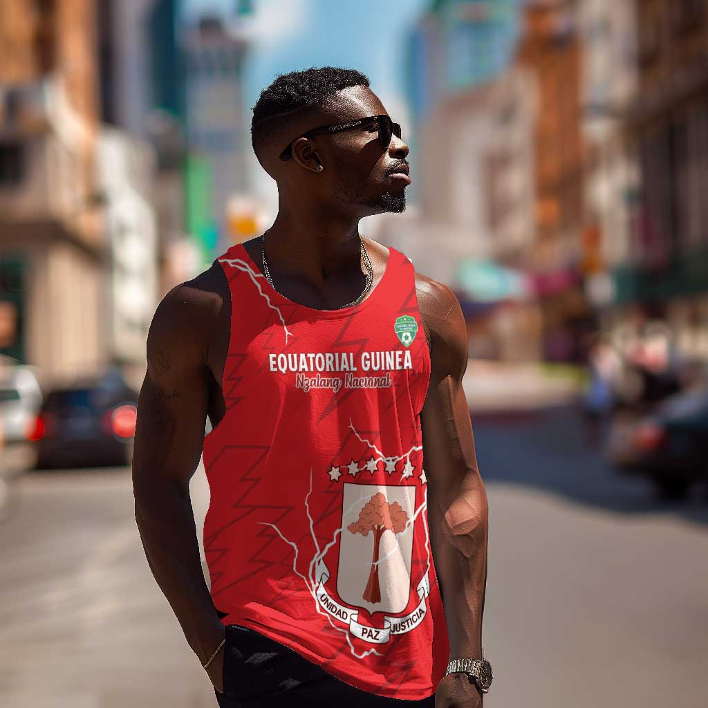 Custom Equatorial Guinea Football Men Tank Top Go Champions - Red Version LT15
