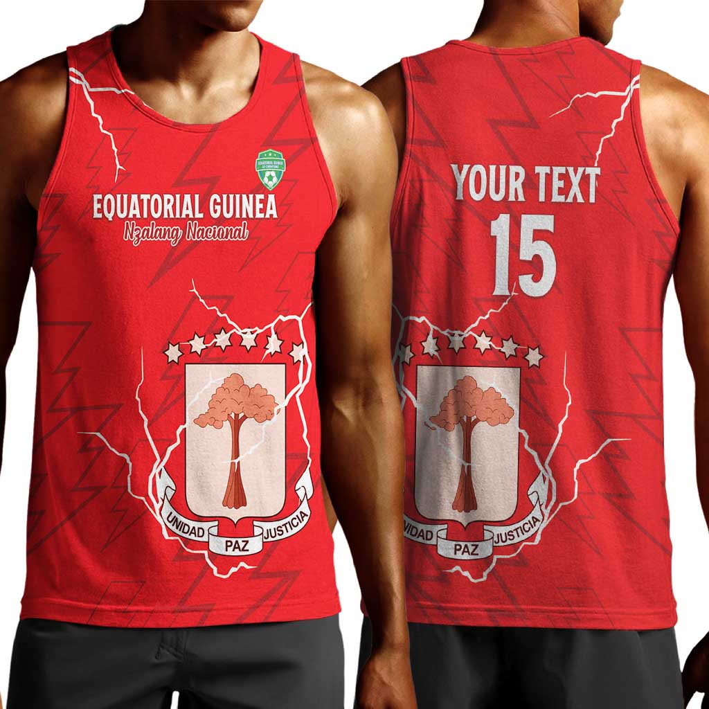 Custom Equatorial Guinea Football Men Tank Top Go Champions - Red Version LT15