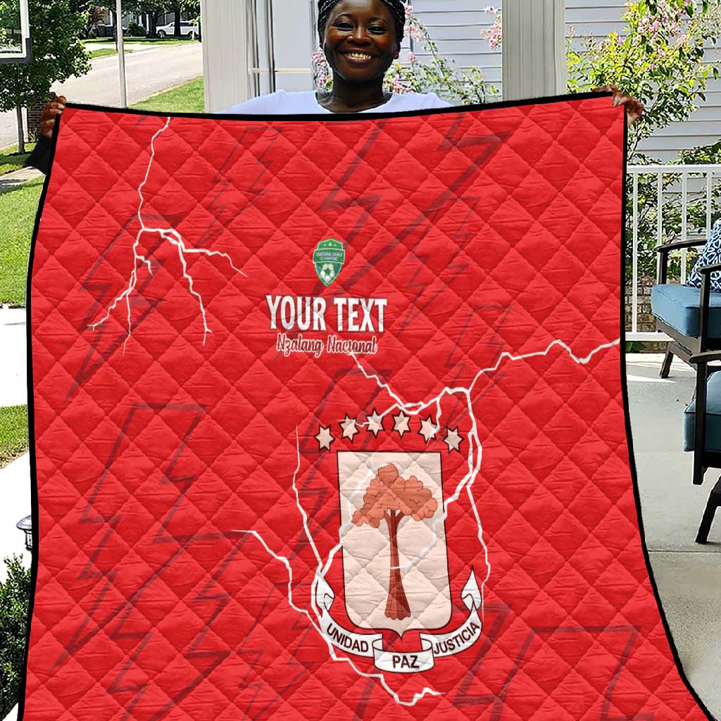 Custom Equatorial Guinea Football Quilt Go Champions - Red Version LT15
