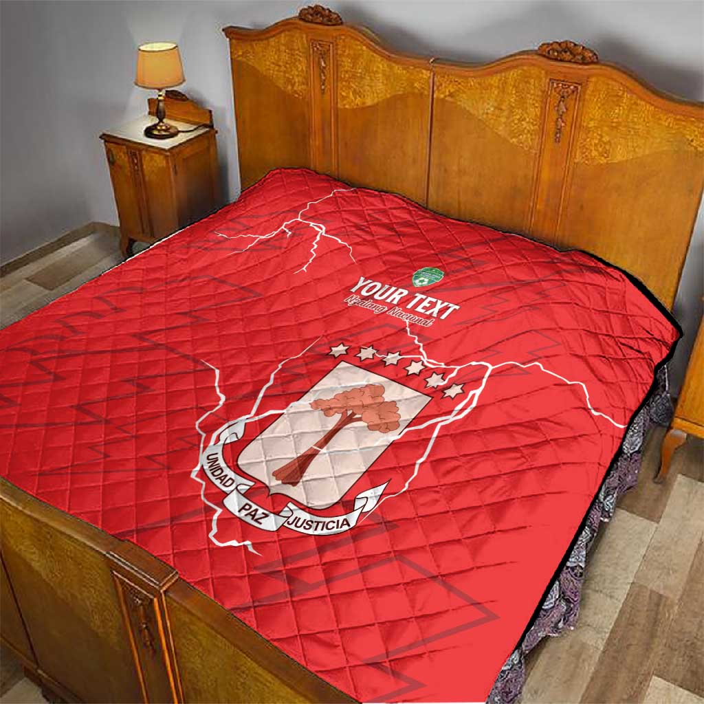 Custom Equatorial Guinea Football Quilt Go Champions - Red Version LT15