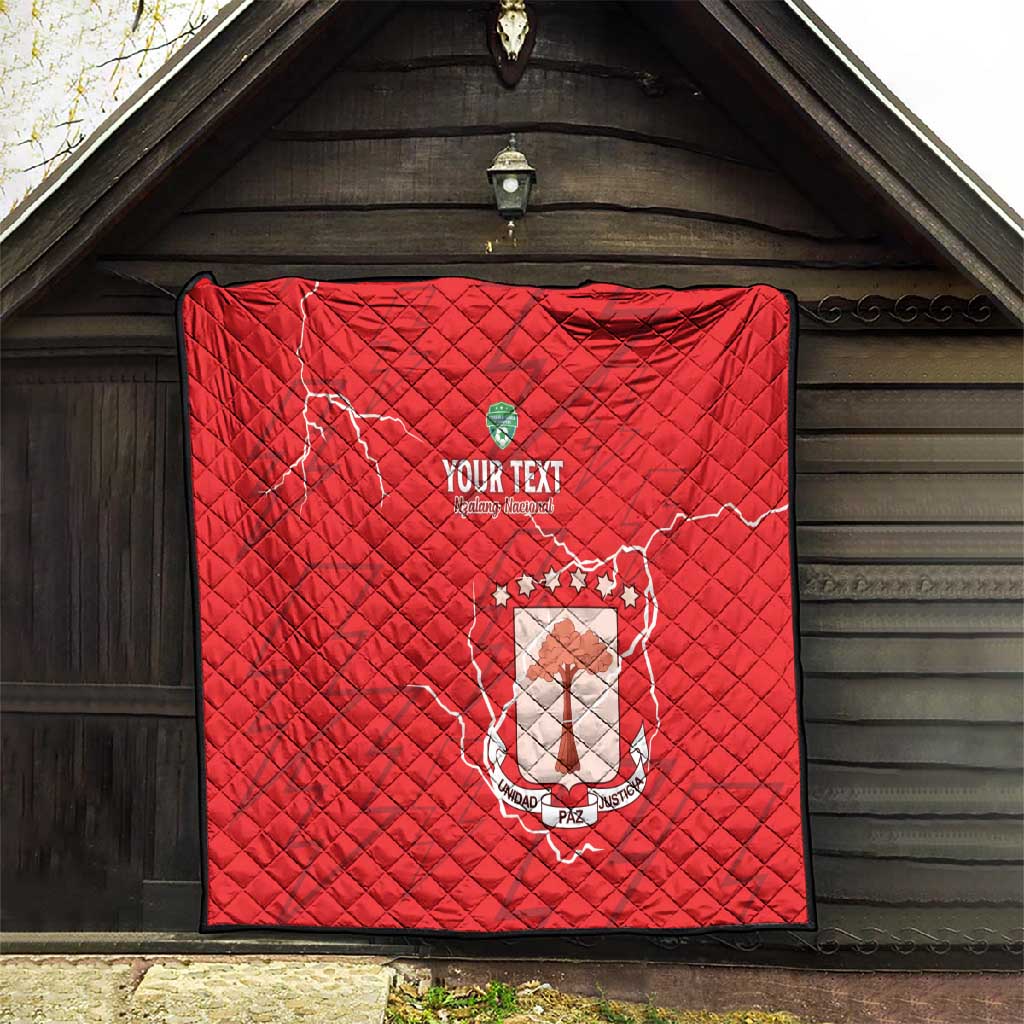 Custom Equatorial Guinea Football Quilt Go Champions - Red Version LT15