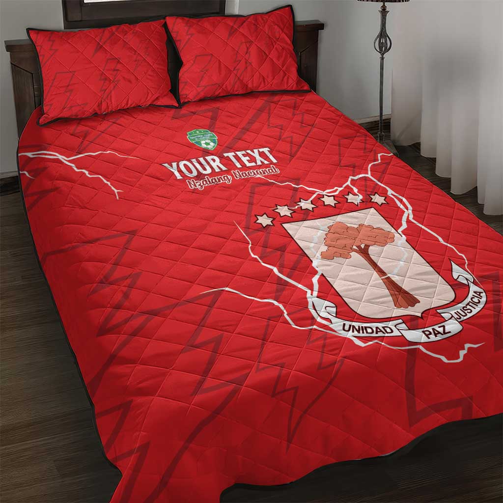 Custom Equatorial Guinea Football Quilt Bed Set Go Champions - Red Version LT15