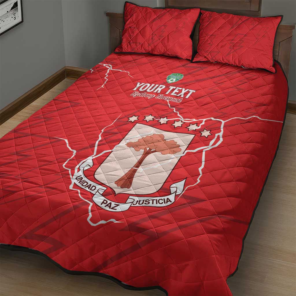 Custom Equatorial Guinea Football Quilt Bed Set Go Champions - Red Version LT15