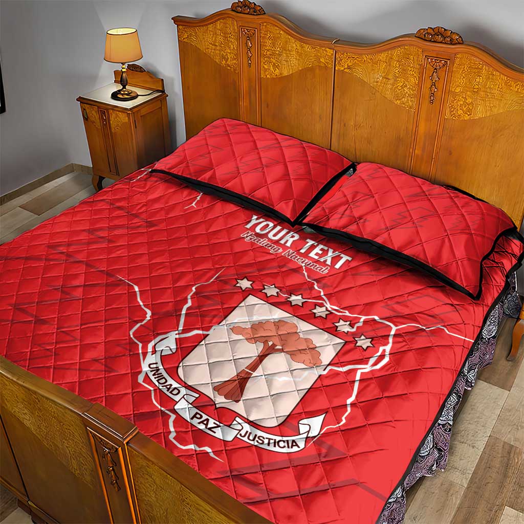 Custom Equatorial Guinea Football Quilt Bed Set Go Champions - Red Version LT15