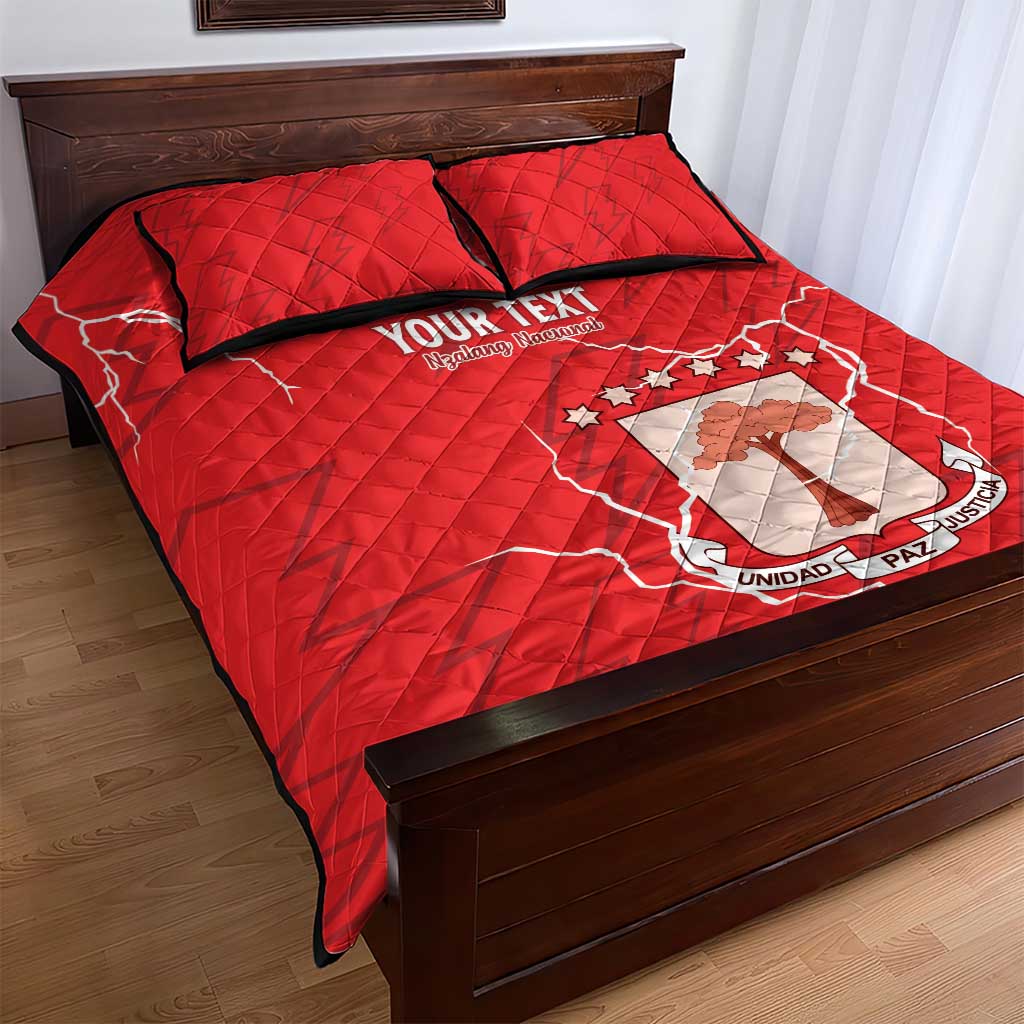 Custom Equatorial Guinea Football Quilt Bed Set Go Champions - Red Version LT15
