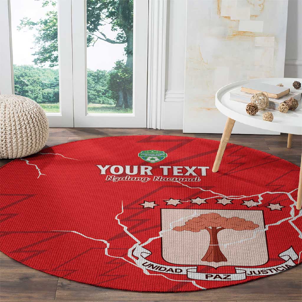 Custom Equatorial Guinea Football Round Carpet Go Champions - Red Version LT15